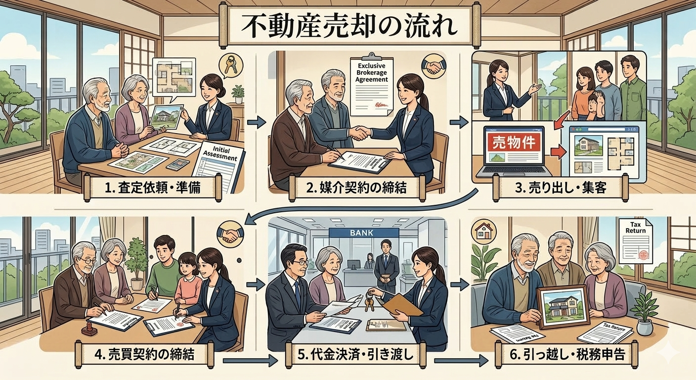 不動産売却手続きの流れ